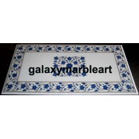 Rectangular marble inlay coffee table top 38x19" WPRE-381901
